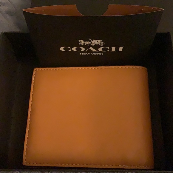 Coach Color Block Leather Wallet - Picture 3 of 3